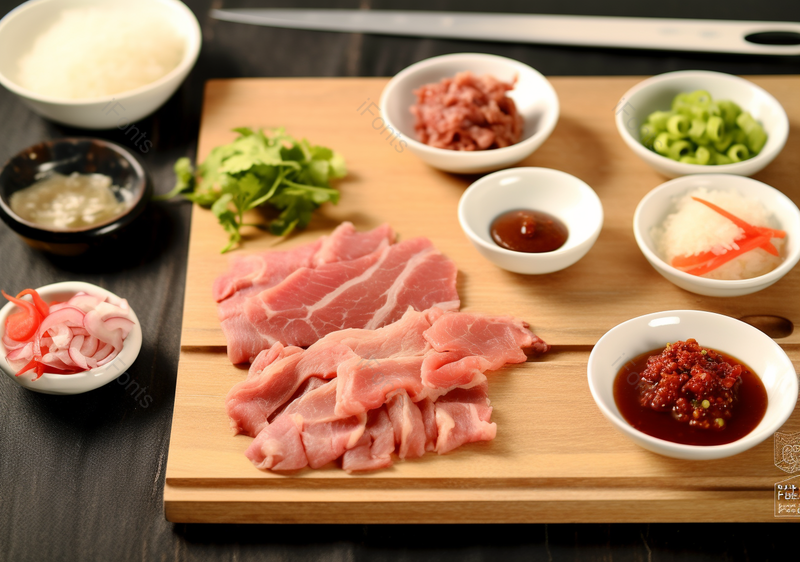 高清的图片电商产品拍摄美食美味食物木板上的肉丝食材,高清,摄影图,摄影图片,图片大全,摄影图免费下载